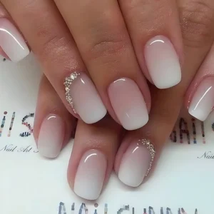Medium Milky Nail Elegant style